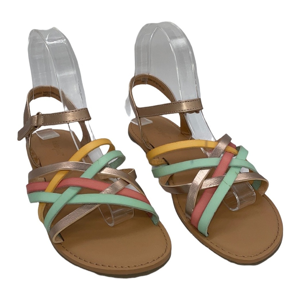 Cat & Jack multi color Velcro Girls Sandals
